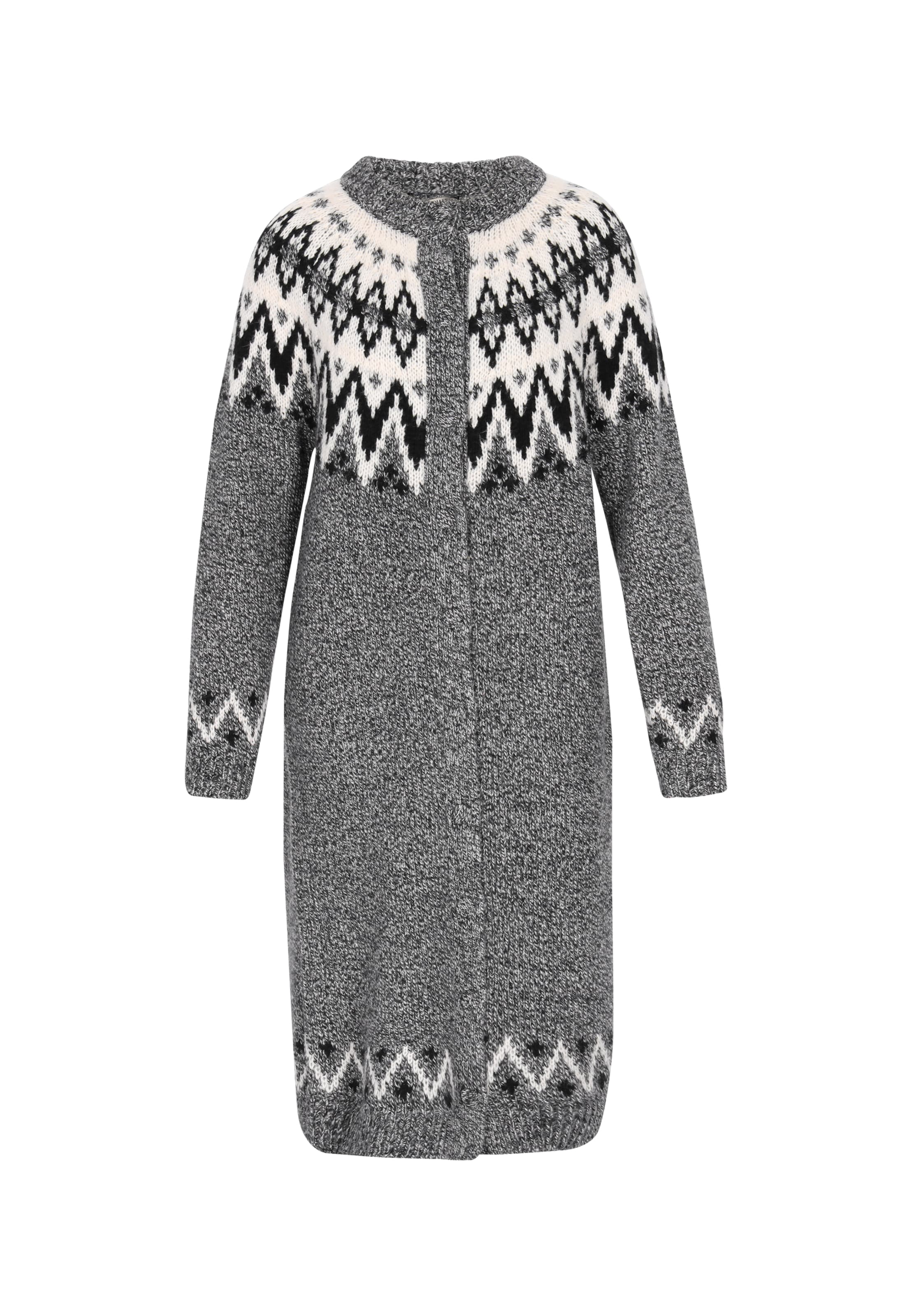 DreiMaster Vintage - Abrigo de punto 'Vintage' en negro: frente