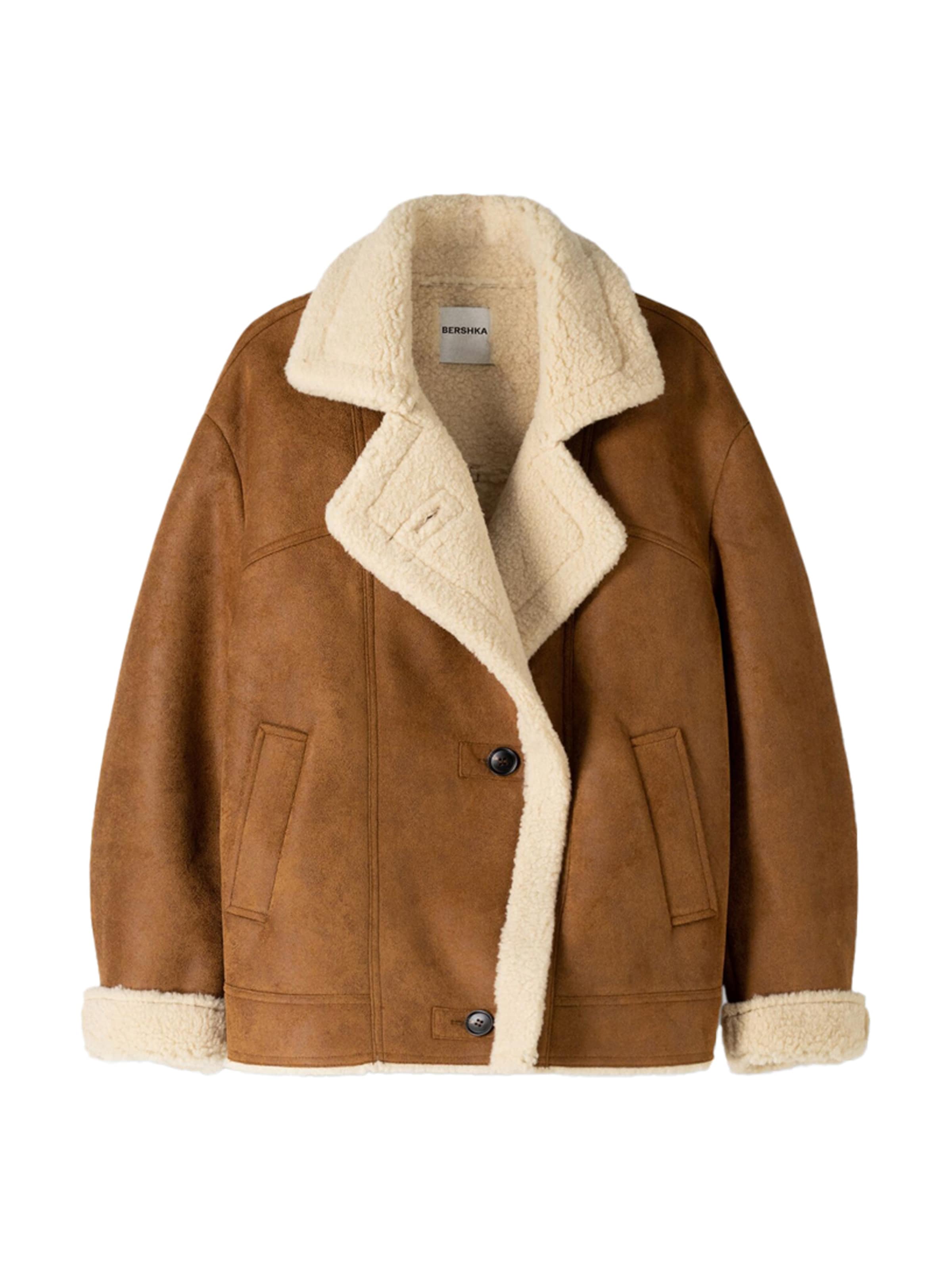 Bershka Between-season jacket in Brown: front