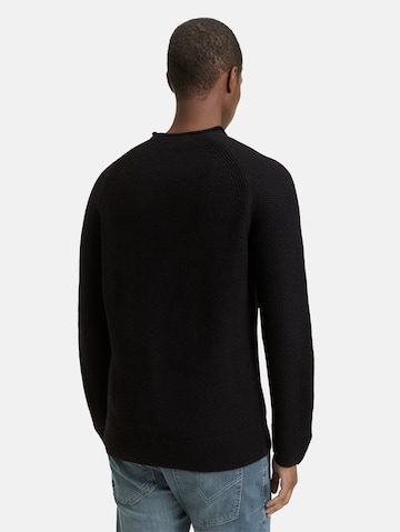 TOM TAILOR DENIM Sweater in Black