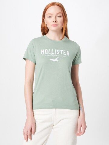 HOLLISTER Tričko - Zelená: predná strana