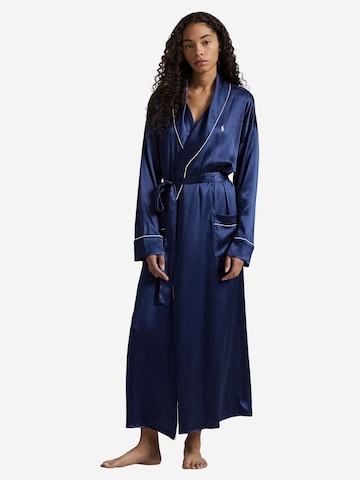 Polo Ralph Lauren Badjas kort ' Heritage Silk ' in Blauw: voorkant