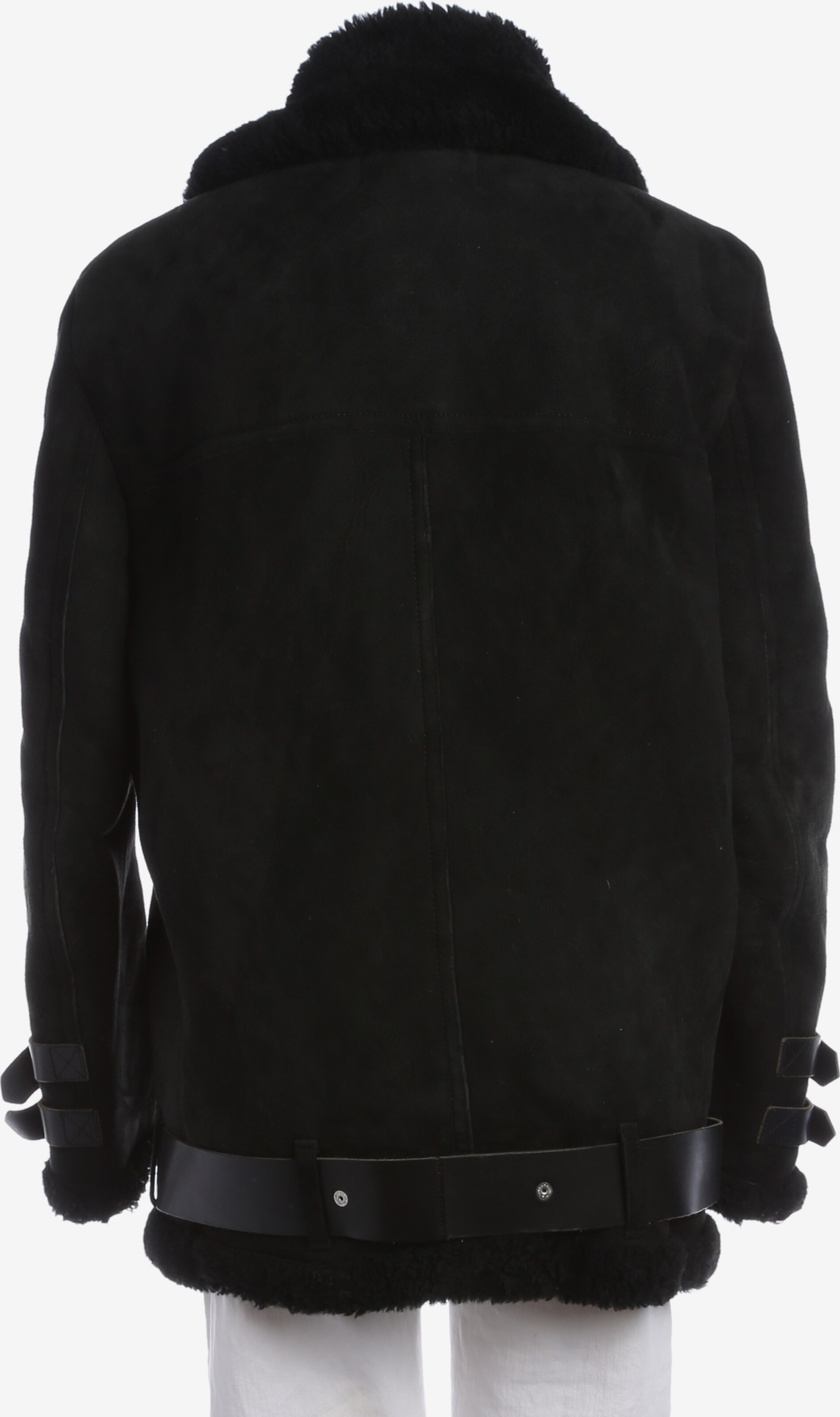 Acne Lederjacke Ledermantel XS in Schwarz ABOUT YOU
