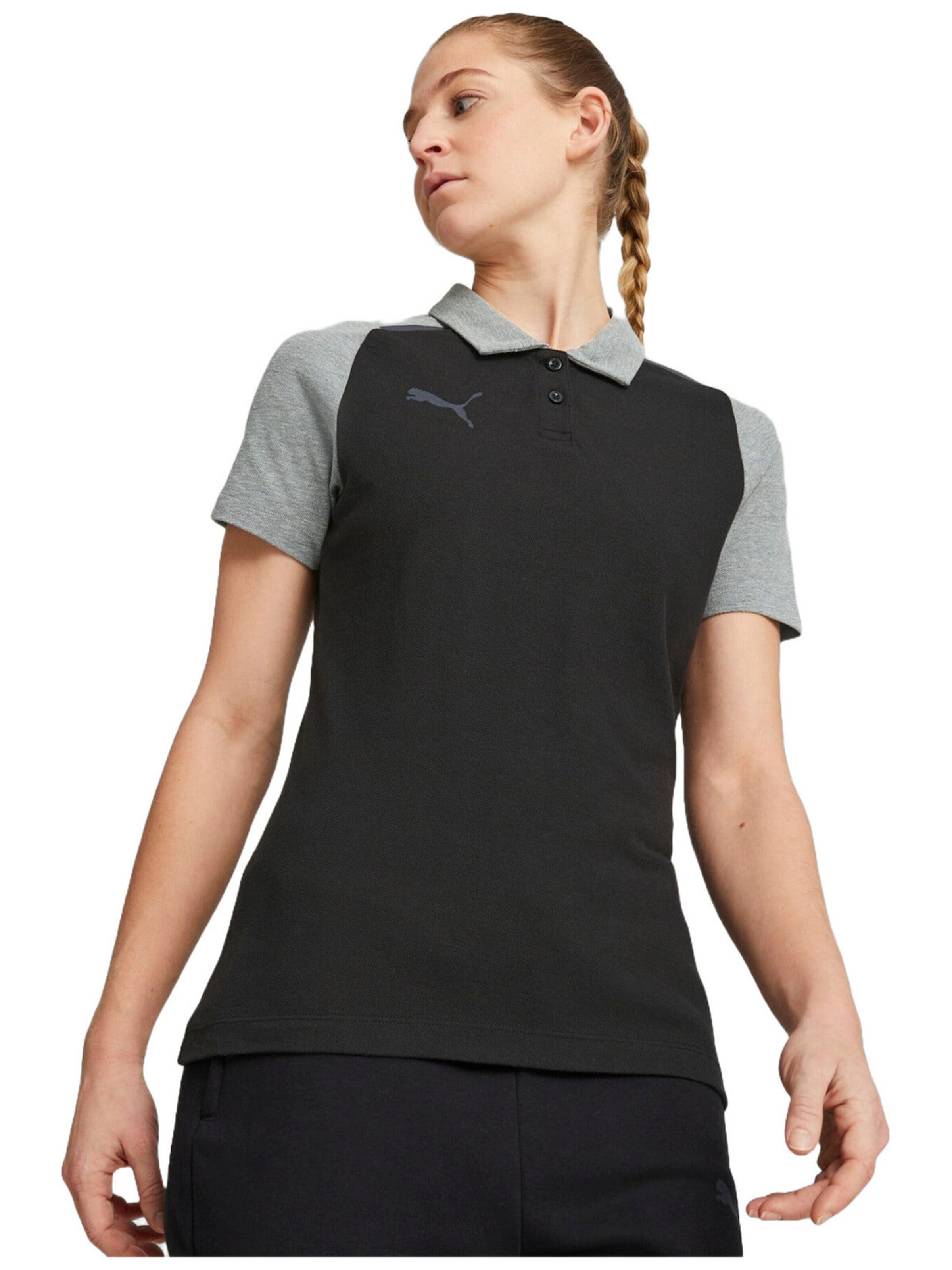 PUMA - Camiseta 'Puma Teamcup Casuals Polo' en negro: frente