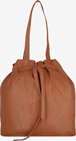 Poche ventrale 'Nappa' GREENBURRY en marron : devant