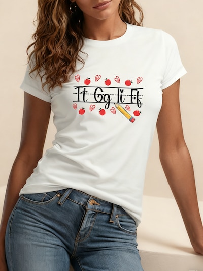 GORHEY T-shirt en blanc, Vue avec produit