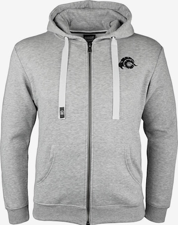 Guggen Mountain Sweatshirt 'Kapuzenpullover H06 Fleece Hoodie' in Grau: Vorderseite
