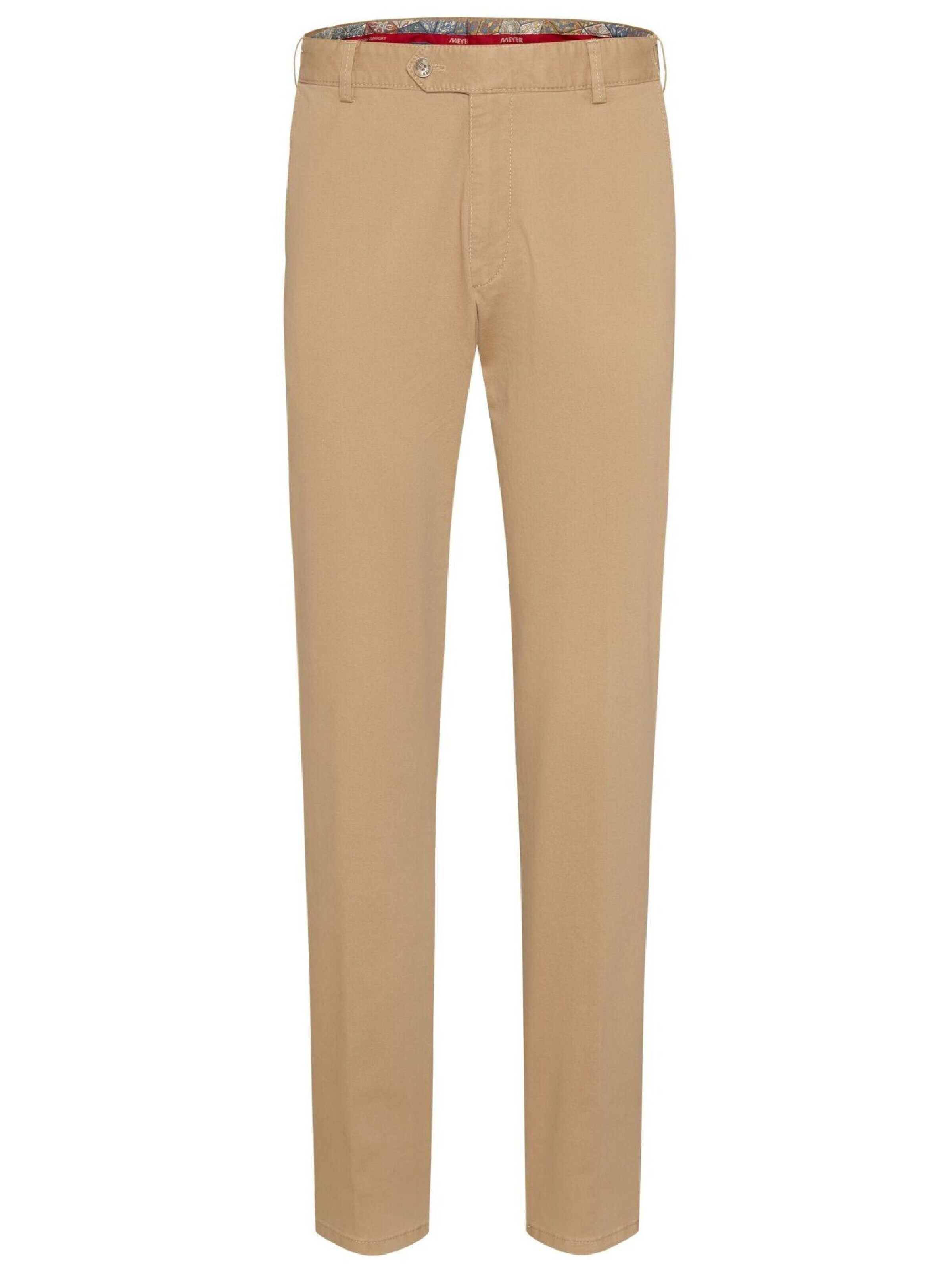 MEYER Regular Chinohose 'Oslo' in Braun