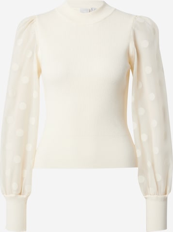 Pull-over 'YASDotme' YAS en beige : devant