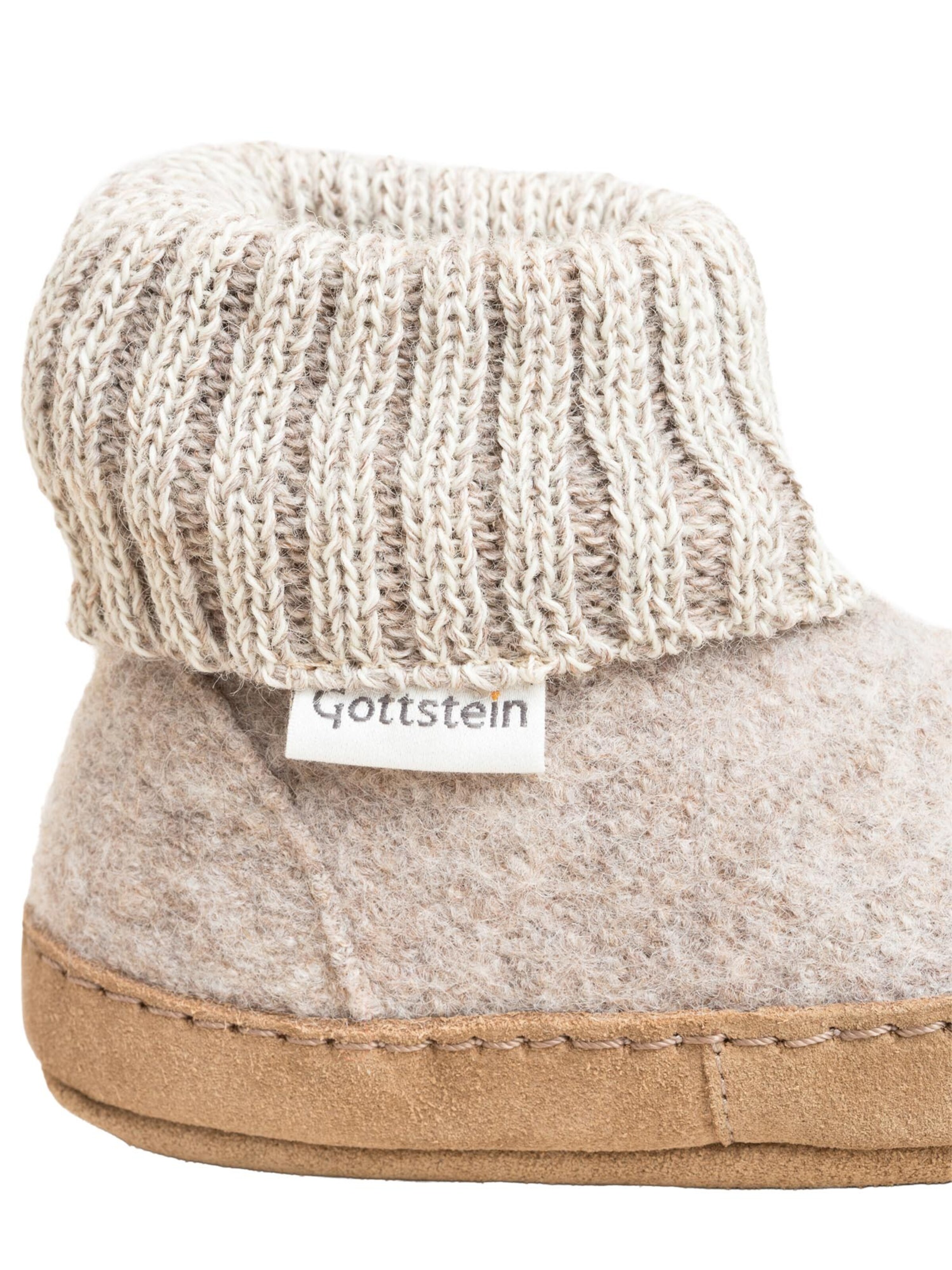 Gottstein Slippers 'Alpine Boot LE' in Beige