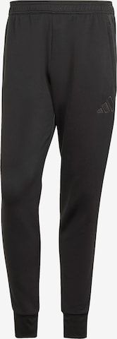 ADIDAS PERFORMANCE Tapered Workout Pants 'Tiro 25' in Black: front