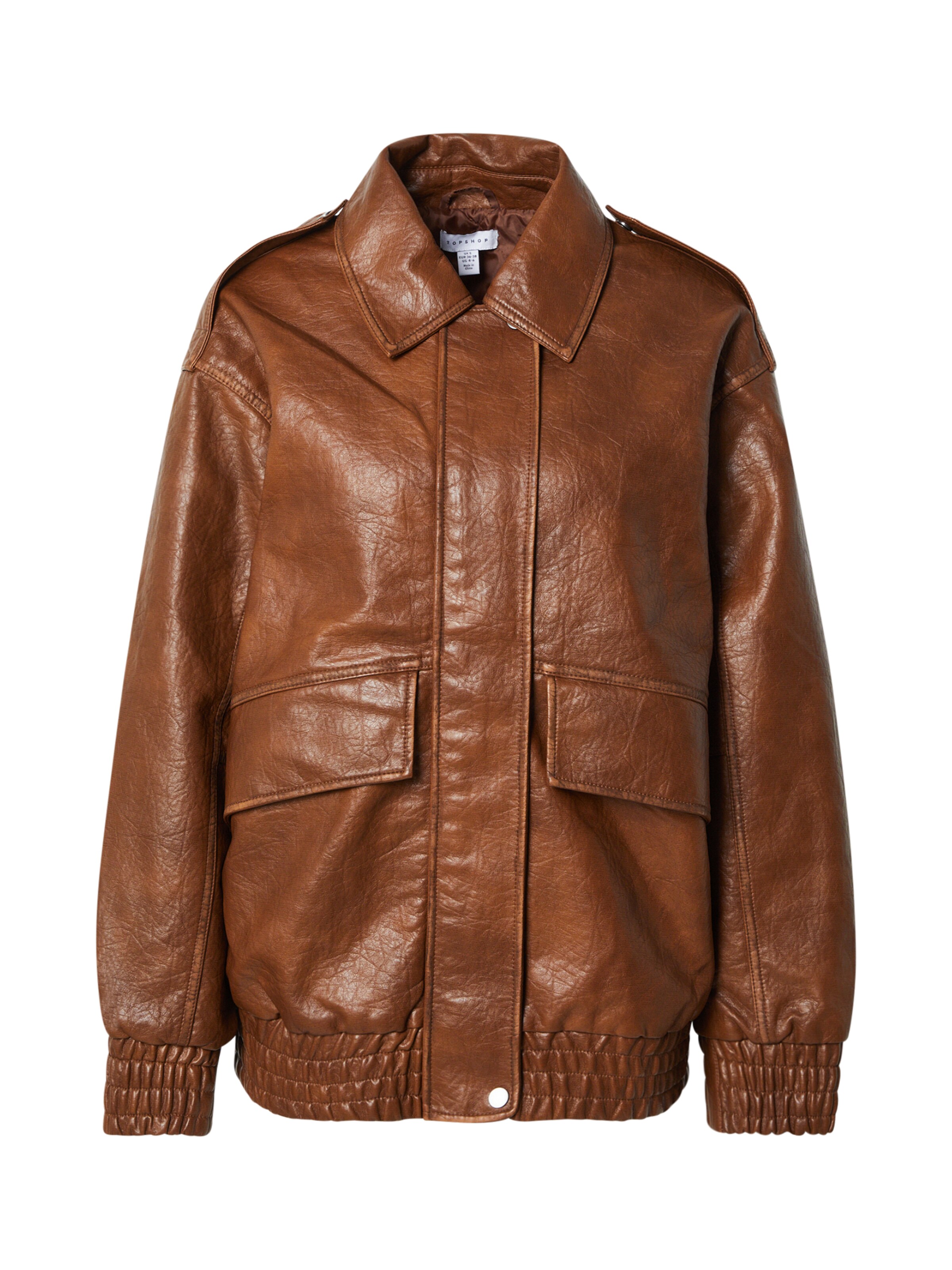 TOPSHOP Přechodná bunda – béžová: přední strana