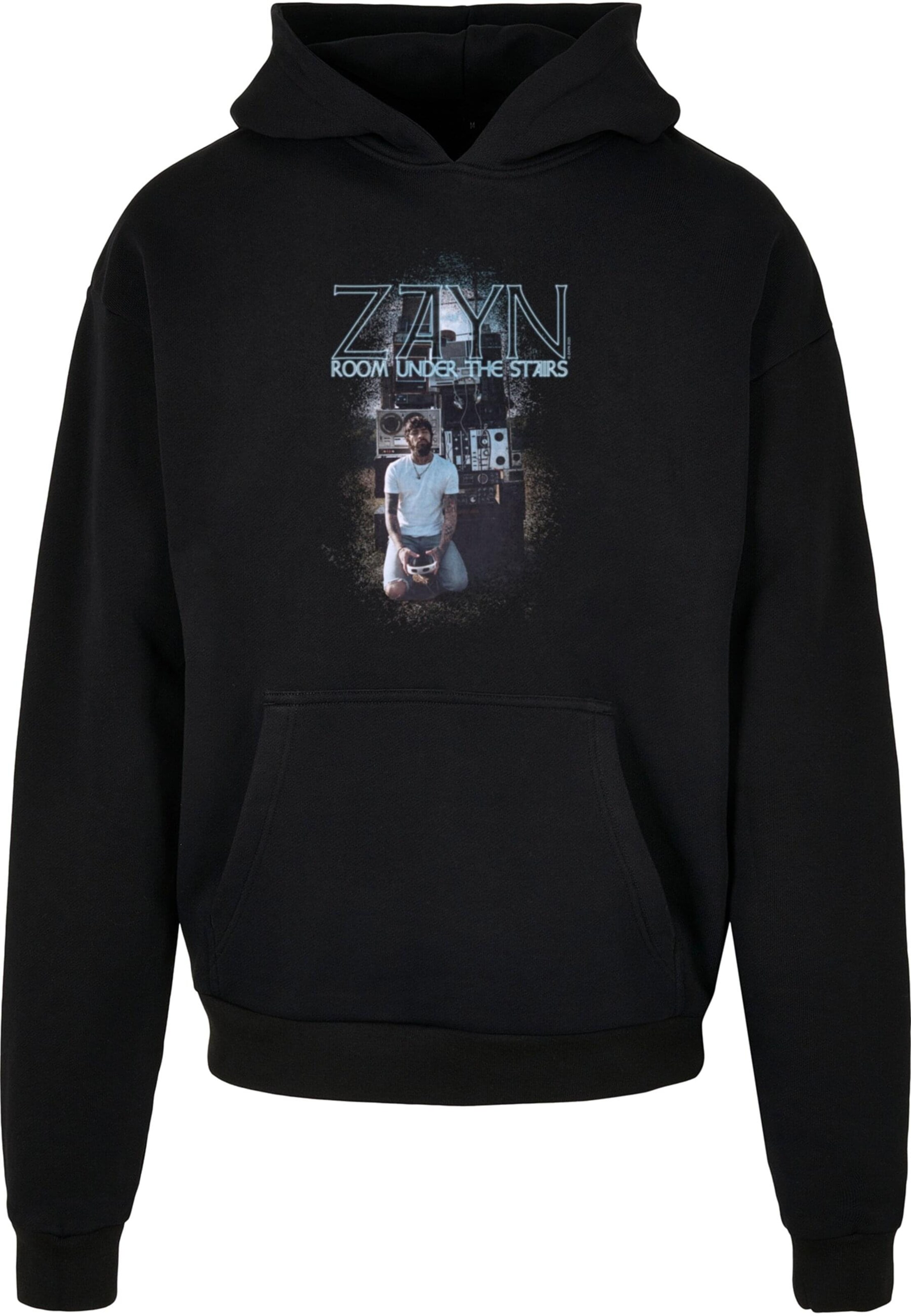 Merchcode Sweatshirt 'Zayn - Speakers Under The Stars' in Zwart: voorkant