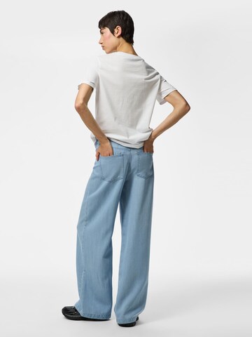 Wide Leg Jean 'PCSmidi' PIECES en bleu