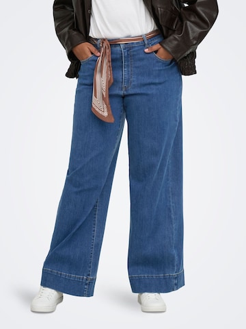 Wide leg Jeans di ONLY Carmakoma in blu: frontale