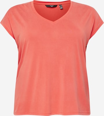 Vero Moda Curve T-Shirt 'FILLI' in Rot: predná strana