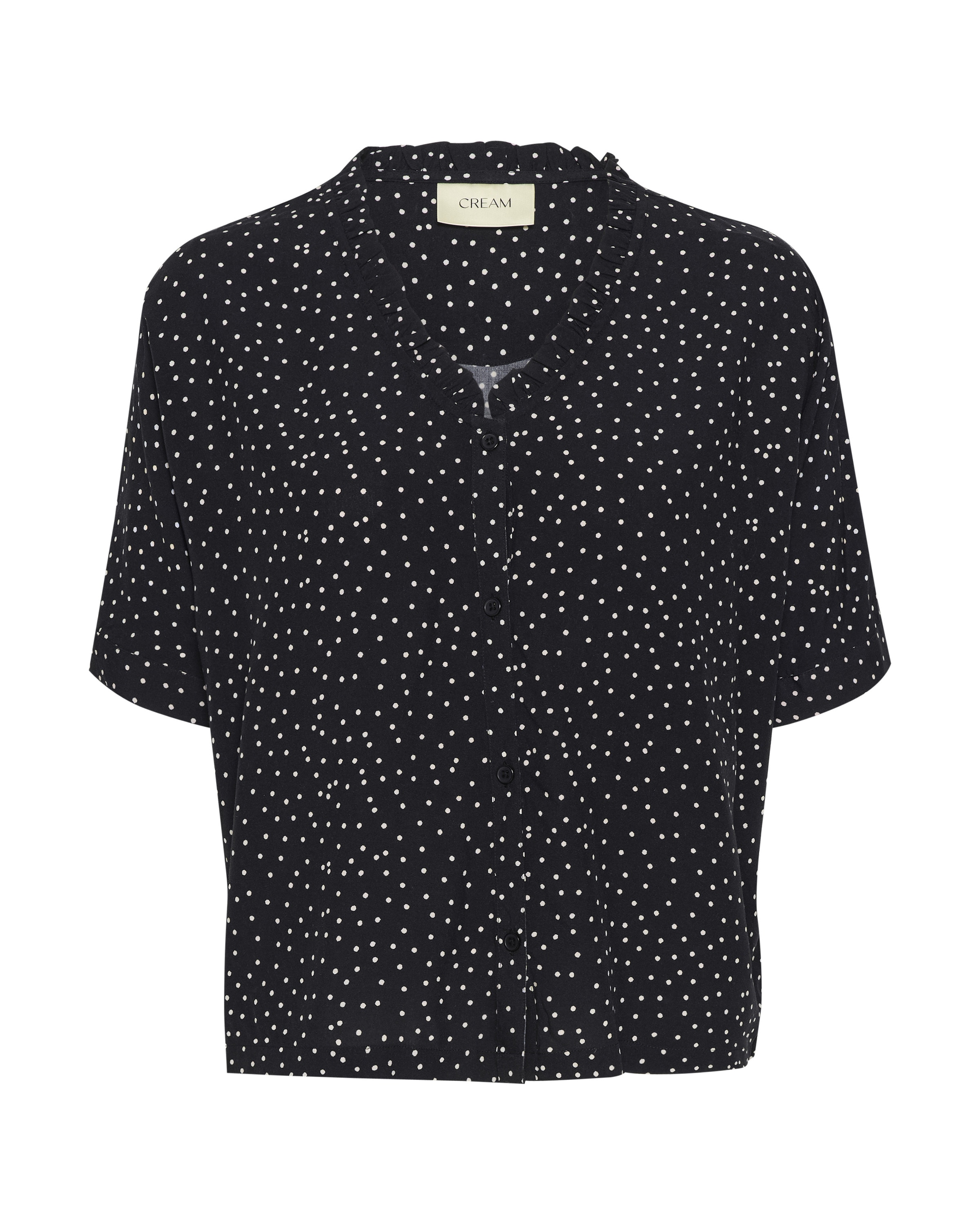 Cream Blouse 'Tiah' in Black: front