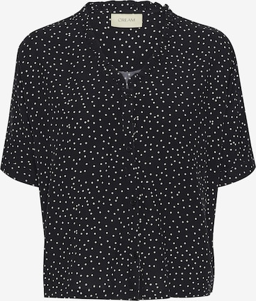 Chemisier 'Tiah' Cream en noir : devant