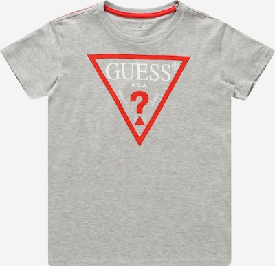 GUESS Camiseta en gris moteado / rojo / blanco, Vista del producto