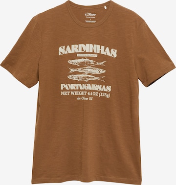 T-Shirt s.Oliver en marron : devant