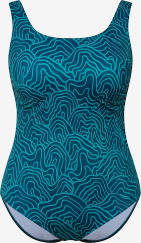 Ulla Popken Swimsuit in Blue: front