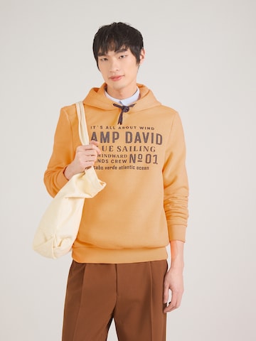 CAMP DAVID Sweatshirt in Orange: front