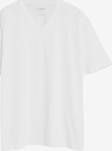 s.Oliver Men Big Sizes T-Shirt in Weiß: Vorderseite