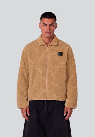 Colucci Fleece jas in Beige: voorkant