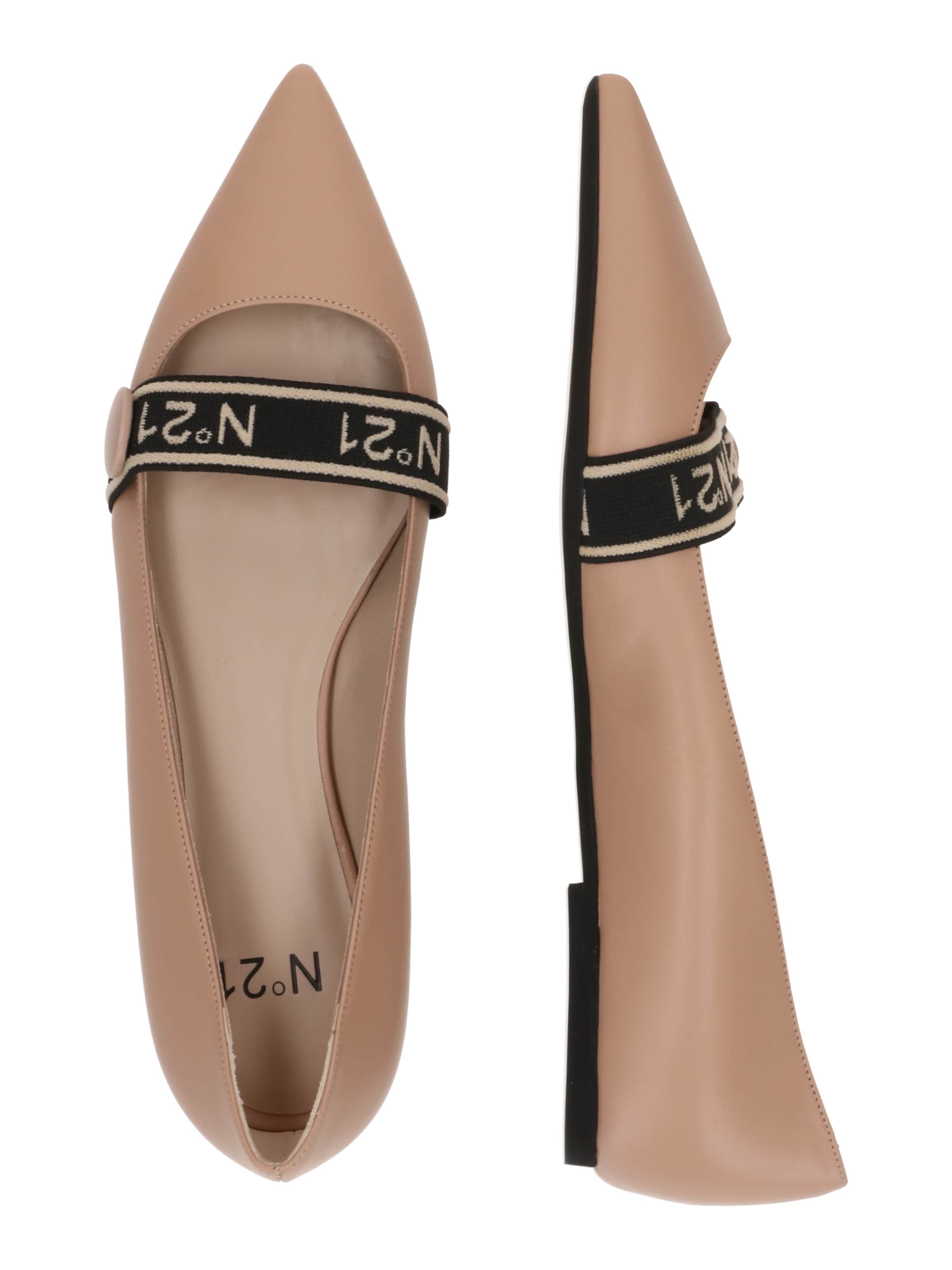 smėlio N°21 Balerinos su dirželiais