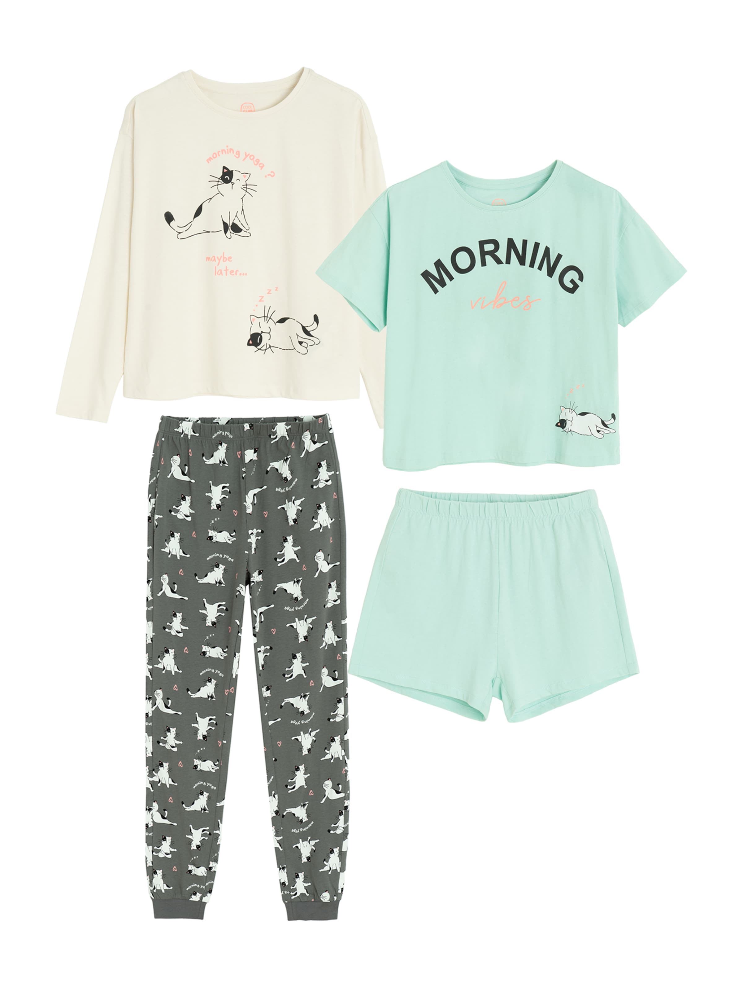 Pijamale de la Cool Club pe mai multe culori: față