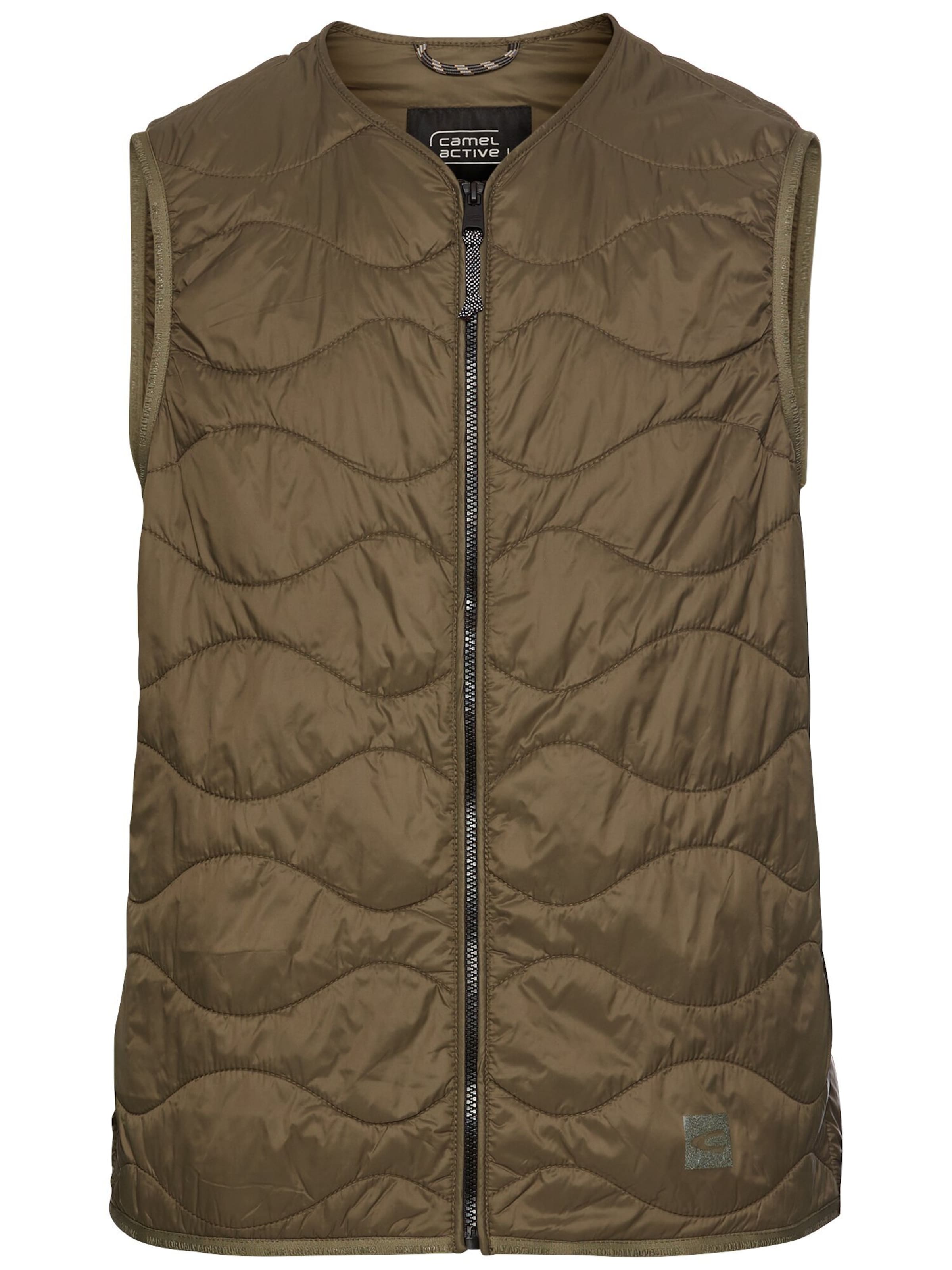 CAMEL ACTIVE Outdoor Weste aus recyceltem Polyamid in Grün: Vorderseite