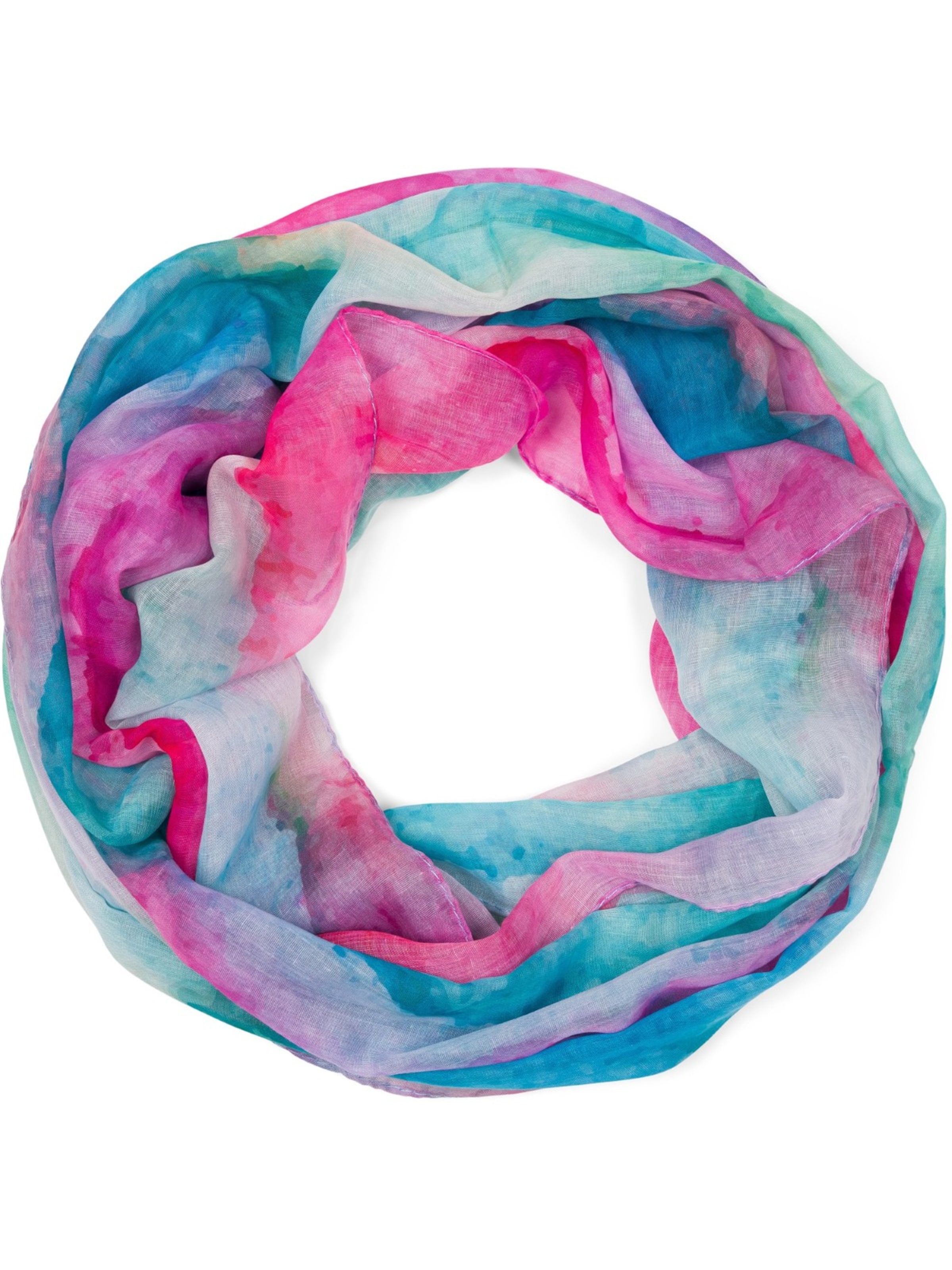 styleBREAKER Loop scarf 'Loop Aquarell Farbverlauf' in Pink: front