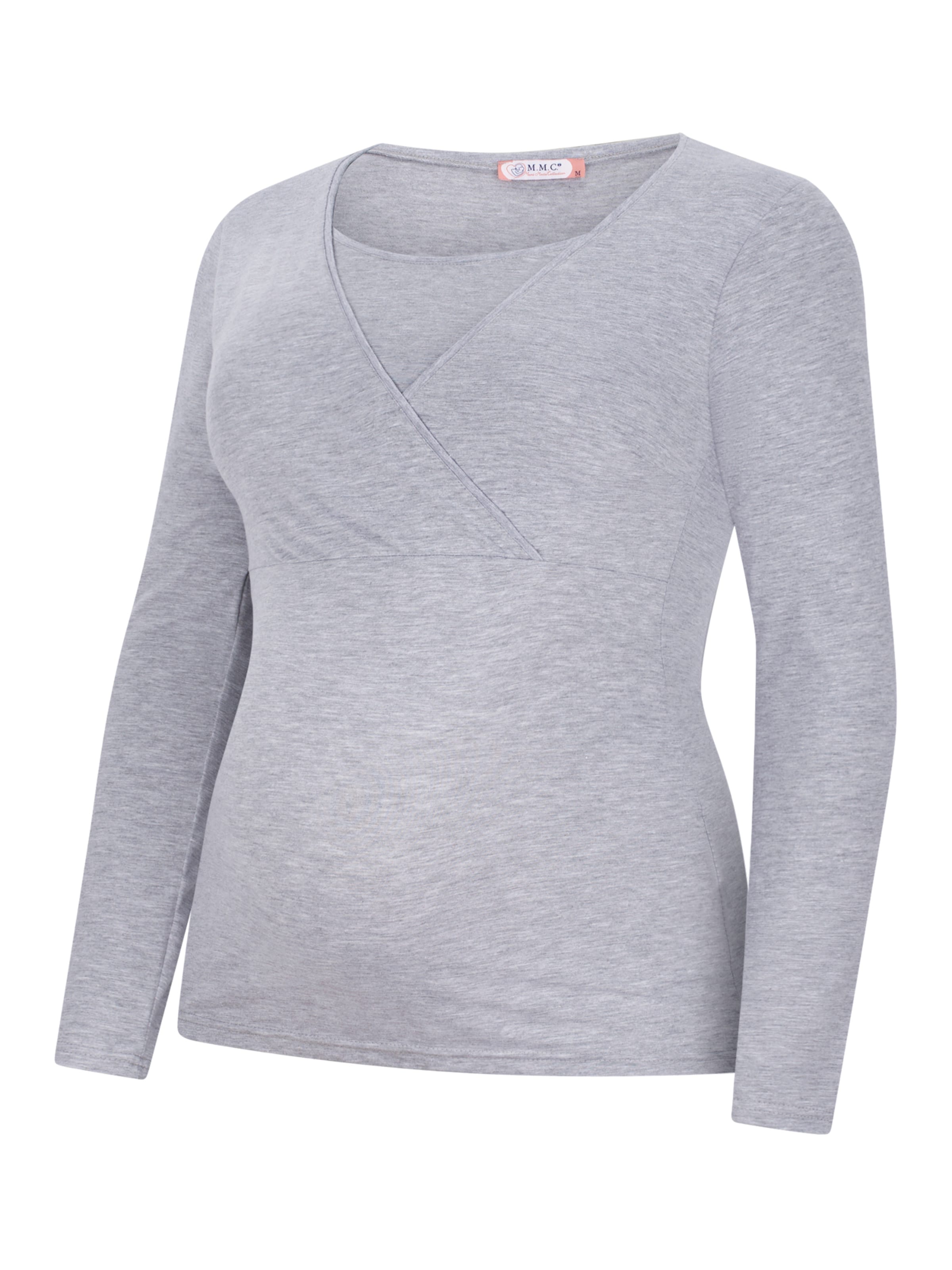 M.M.C. Shirt 'Stillshirt Langarm' in Grey