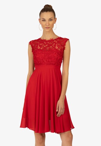 Robe de cocktail Kraimod en rouge : devant