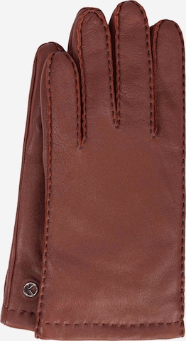 KESSLER Full Finger Gloves 'Millie' in Brown: front