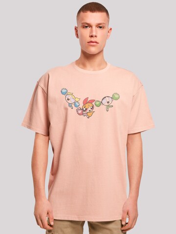 T-Shirt 'Powerpuff Girls Cheerleaders' F4NT4STIC en rose : devant