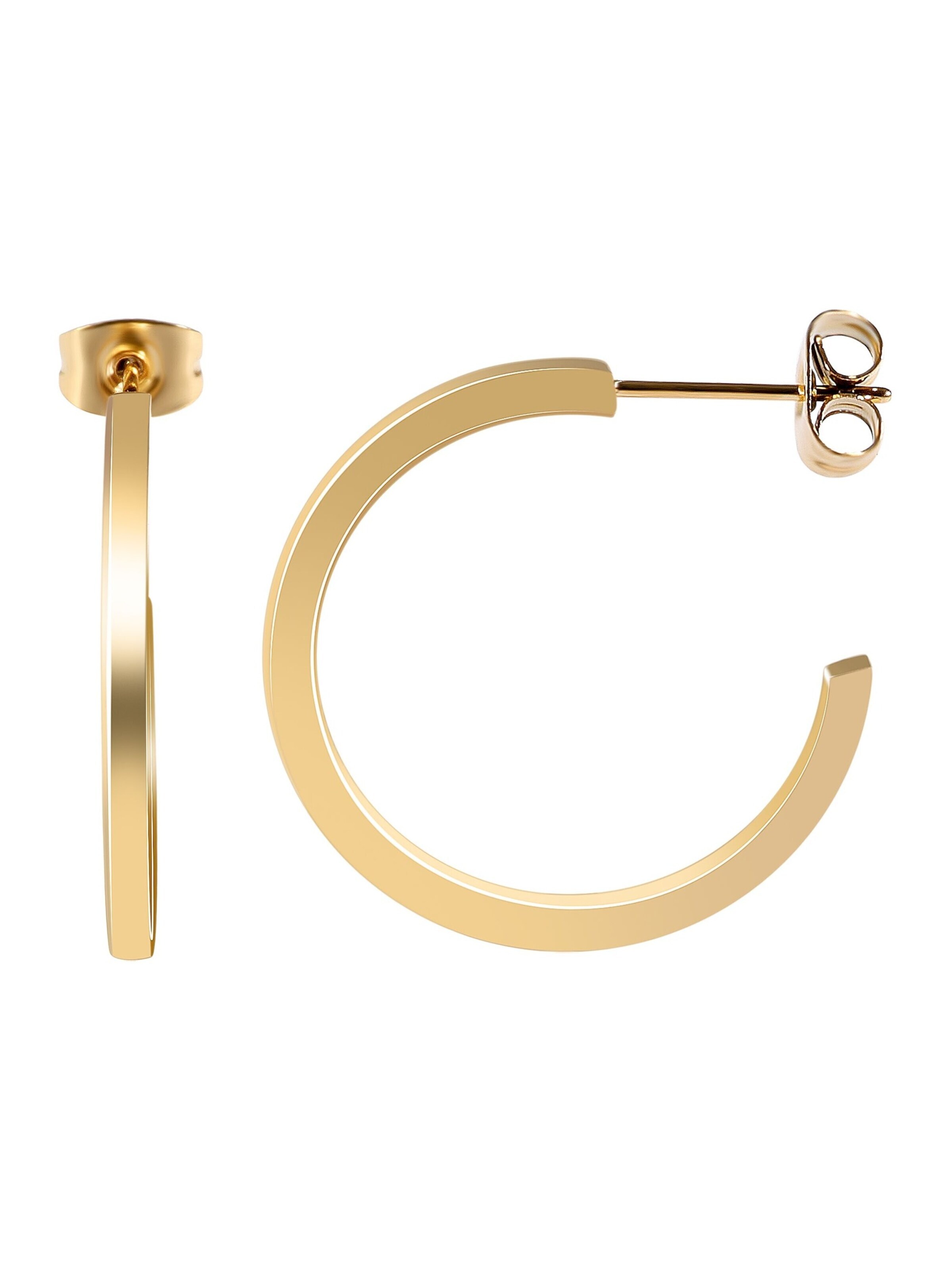 Akzent Ohrringe 'Nula, langlebig'‌‌‌‌‌ in Gold