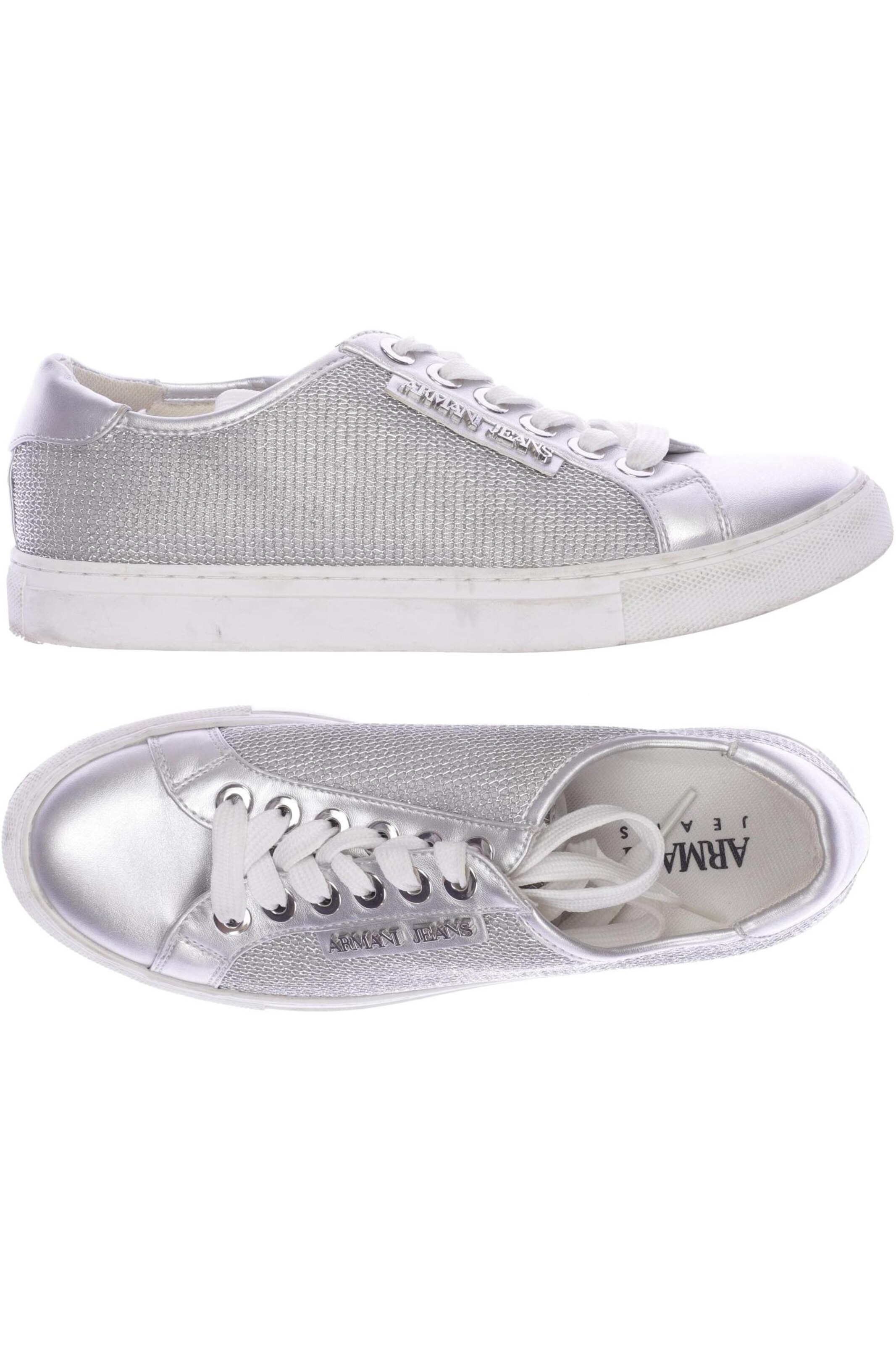 Armani Jeans Sneakers & Trainers in 39 in Silver: front