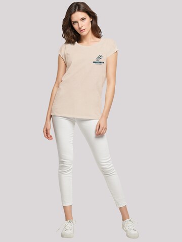F4NT4STIC T-Shirt 'University Soccer Club Classic Minimalist' in Beige