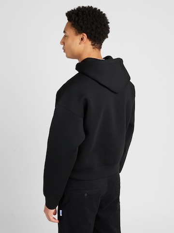 WEEKDAY Zip-Up Hoodie 'Simon' in Black