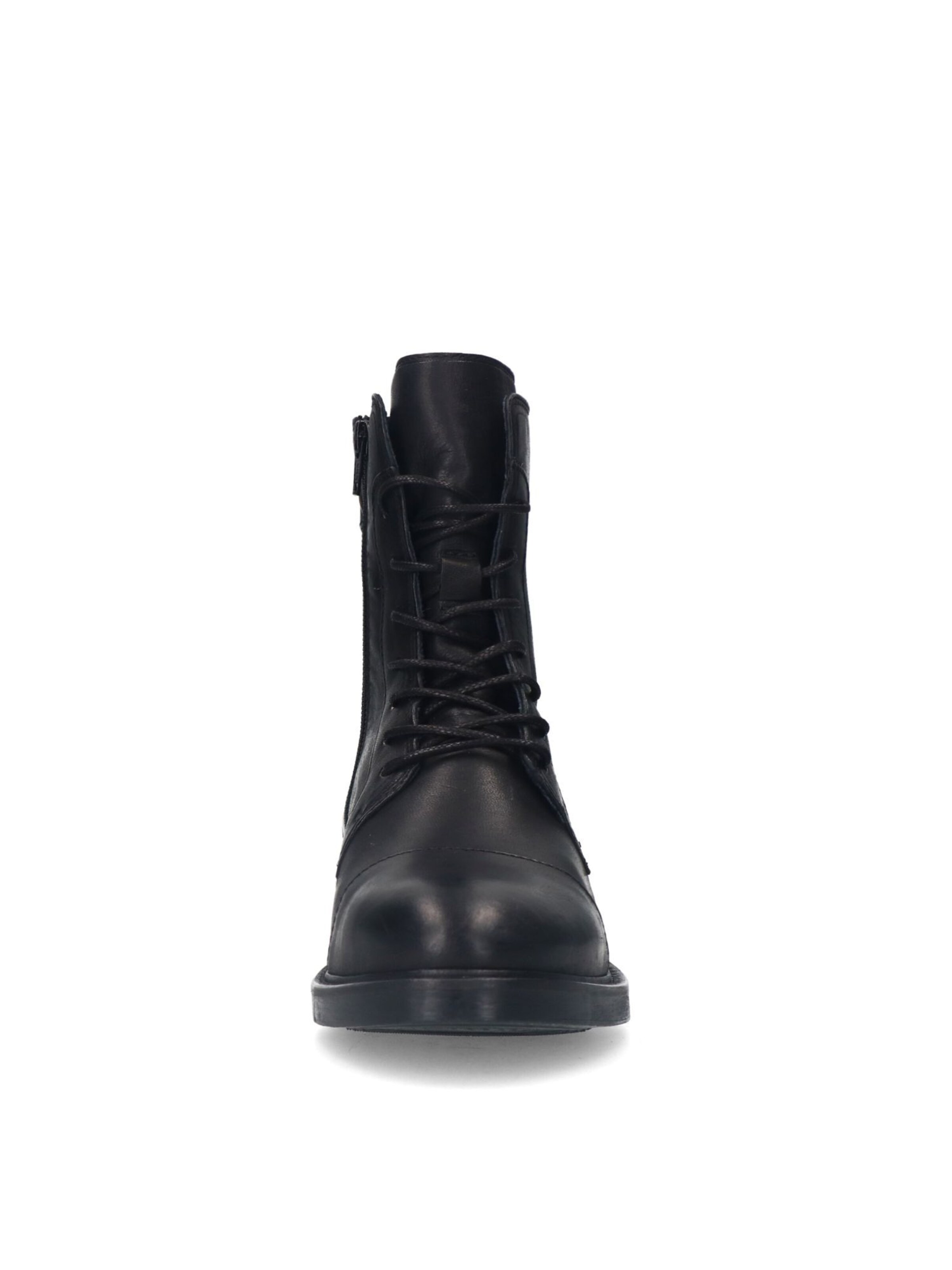 MANFIELD Schnürstiefelette in Schwarz