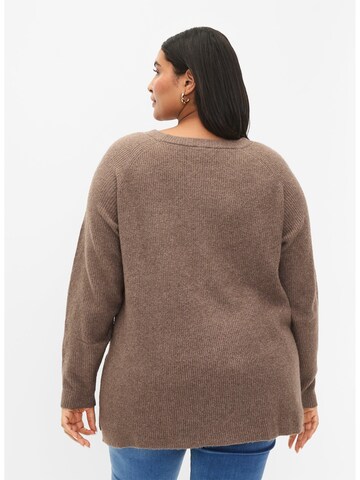 Zizzi Sweater 'CASUNNY' in Beige