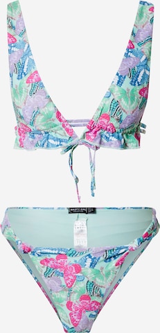 Nasty Gal Triangel Bikini in Groen: voorkant