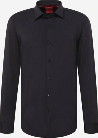 HUGO Slim fit Button Up Shirt 'Kenno' in Black: front