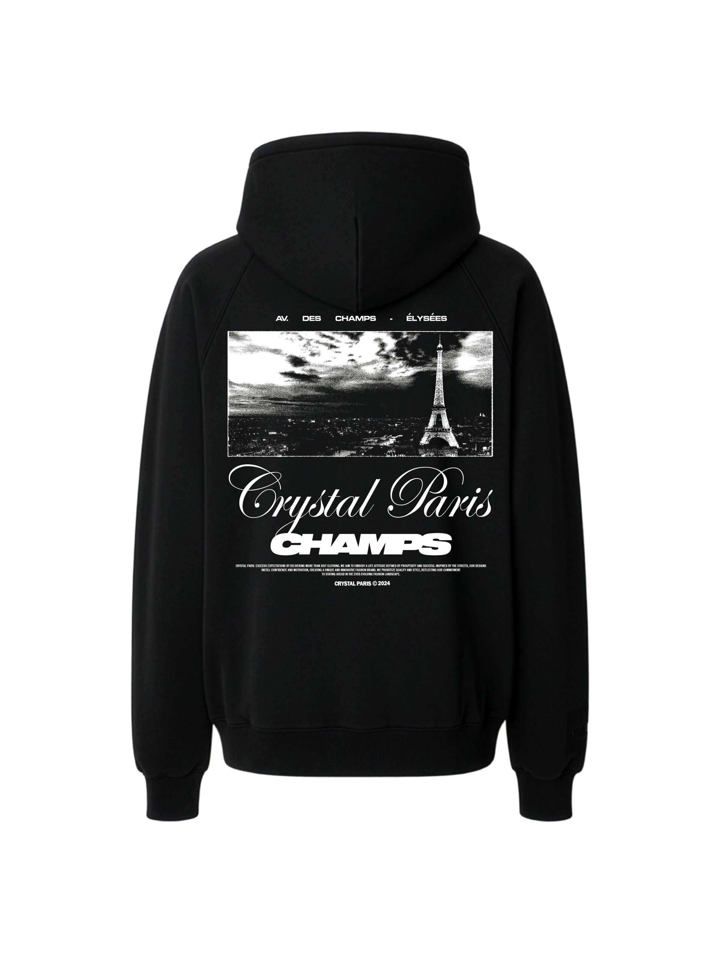 Crystal Paris Sweatshirt 'Laville' in Black