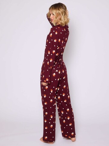 Loungeable Pajama 'Hot Latte' in Red
