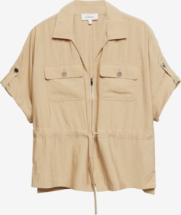 s.Oliver Men Tall Sizes Between-Season Jacket in Beige: front