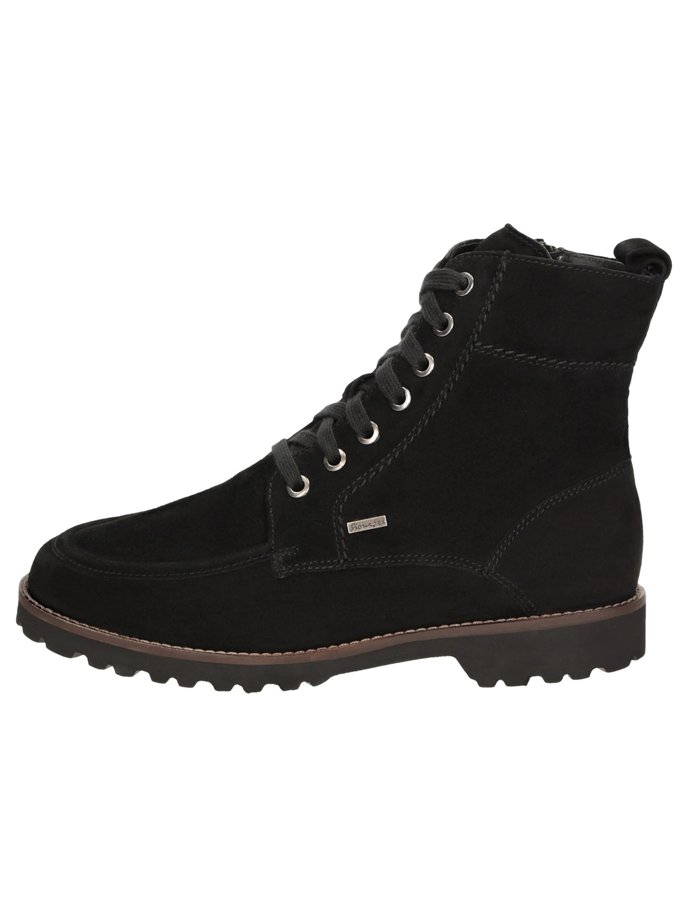 Bottines à lacets 'Merdit' SIOUX en noir