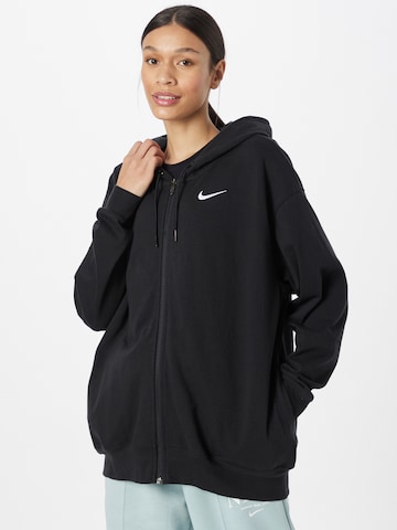 Veste de survêtement Nike Sportswear en noir : devant