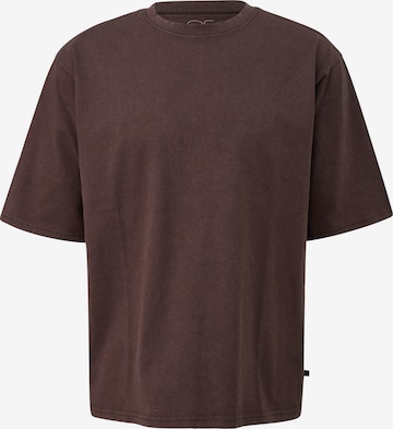 T-Shirt QS en marron : devant