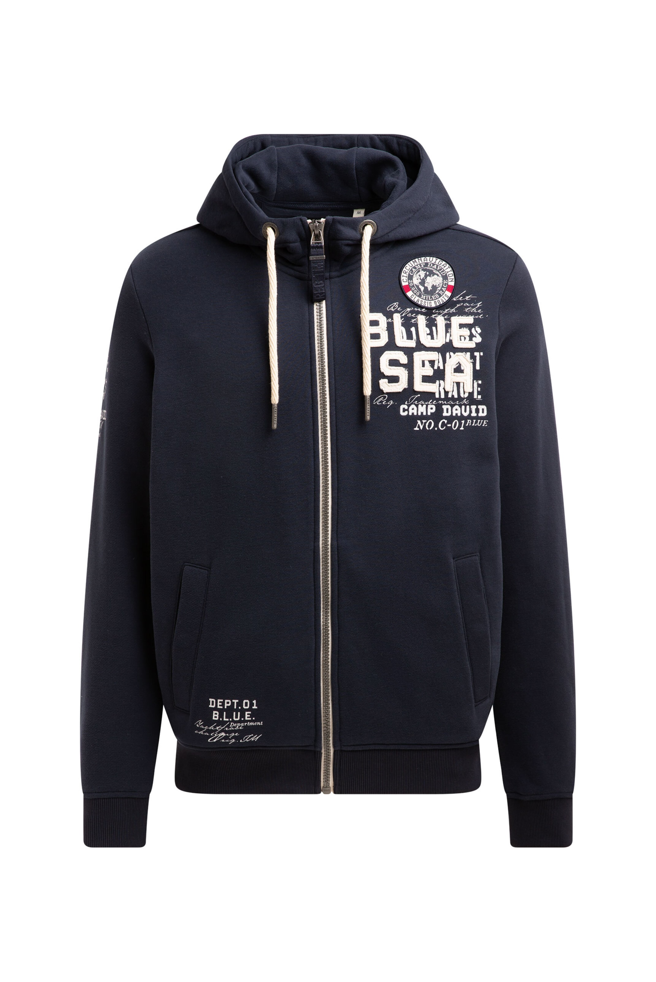 CAMP DAVID Zip-Up Hoodie in Blue, Item view